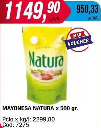 Maxiconsumo MAYONESA NATURA x 500gr oferta