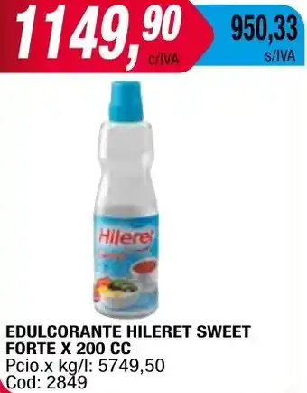 Maxiconsumo EDULCORANTE HILERET SWEET FORTE x 200cc oferta
