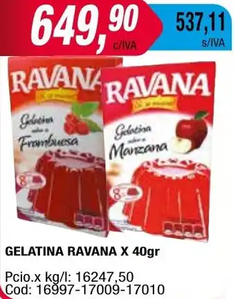Maxiconsumo GELATINA RAVANA x 40gr oferta