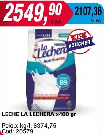 Maxiconsumo LECHE LA LECHERA x 400gr oferta