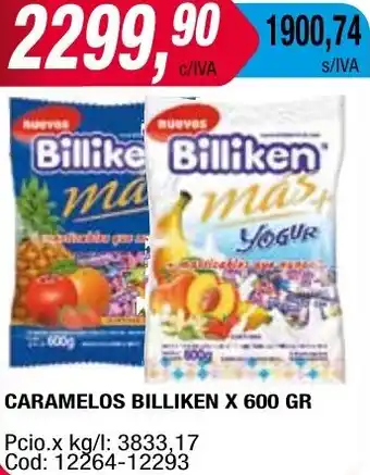 Maxiconsumo CARAMELOS BILLIKEN X 600GR oferta