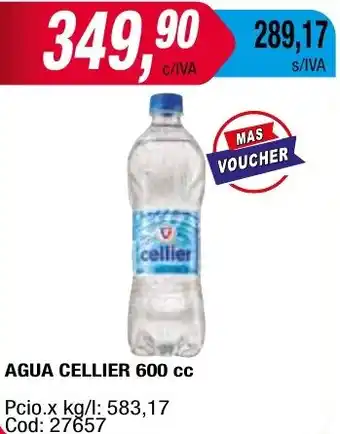 Maxiconsumo AGUA CELLIER 600cc oferta