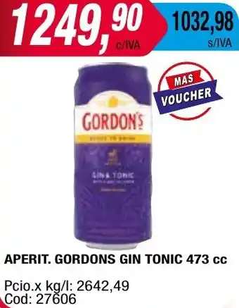 Maxiconsumo APERIT. GORDONS GIN TONIC 473cc oferta