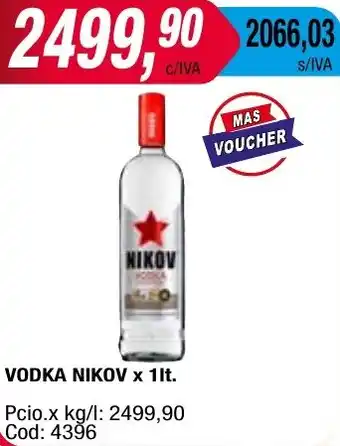Maxiconsumo VODKA NIKOV x 1lt oferta