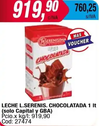 Maxiconsumo LECHE L.SERENIS. CHOCOLATADA 1It oferta