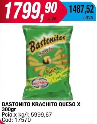 Maxiconsumo BASTONITO KRACHITO QUESO X 300gr oferta
