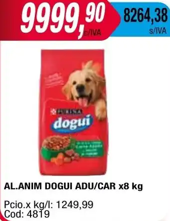 Maxiconsumo AL.ANIM DOGUI ADU/CAR x 8kg oferta