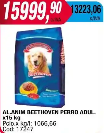 Maxiconsumo AL.ANIM BEETHOVEN PERRO ADUL. x 15kg oferta