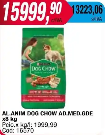Maxiconsumo AL.ANIM DOG CHOW AD.MED.GDE x 8kg oferta