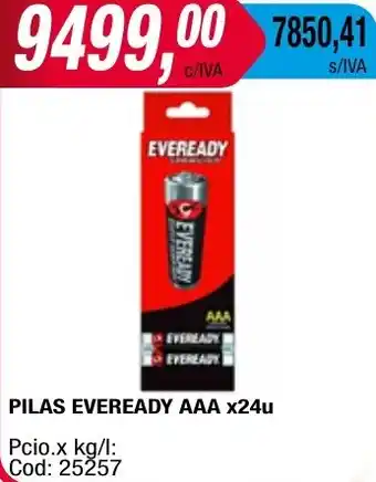 Maxiconsumo PILAS EVEREADY AAA x 24u oferta