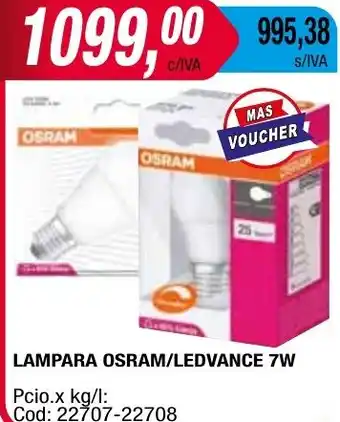 Maxiconsumo LAMPARA OSRAM/LEDVANCE 7W oferta