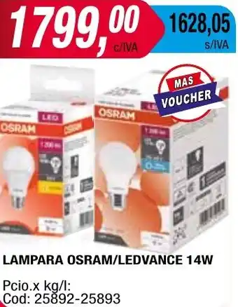 Maxiconsumo LAMPARA OSRAM/LEDVANCE 14W oferta