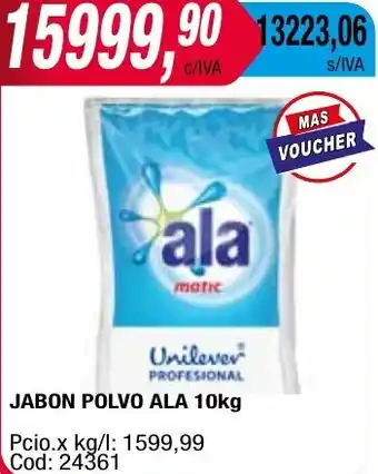 Maxiconsumo JABON POLVO ALA 10kg oferta