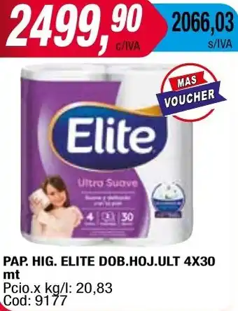 Maxiconsumo PAP. HIG. ELITE DOB.HOJ.ULT 4X30mt oferta