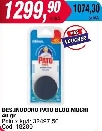 Maxiconsumo DES.INODORO PATO BLOQ.MOCHI 40gr oferta