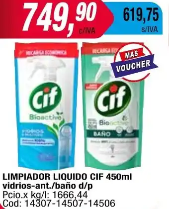 Maxiconsumo LIMPIADOR LIQUIDO CIF 450ml oferta