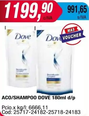 Maxiconsumo ACO/SHAMPOO DOVE 180ml d/p oferta