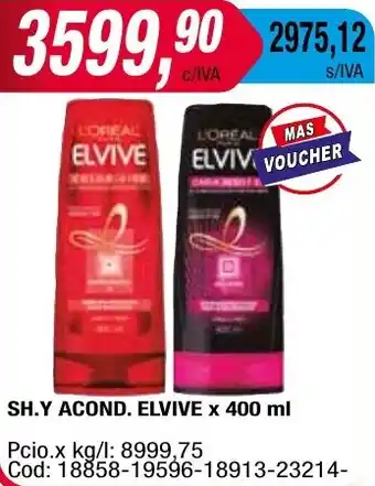 Maxiconsumo SH.Y ACOND. ELVIVE x 400ml oferta