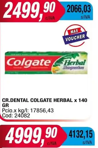 Maxiconsumo CR.DENTAL COLGATE HERBAL x 140GR oferta