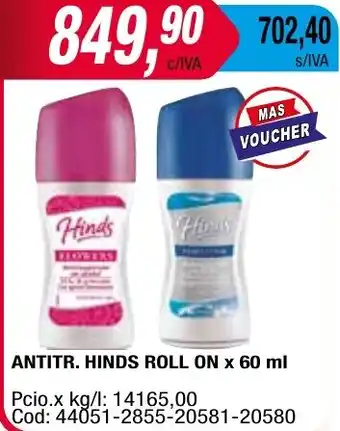 Maxiconsumo ANTITR. HINDS ROLL ON x 60ml oferta
