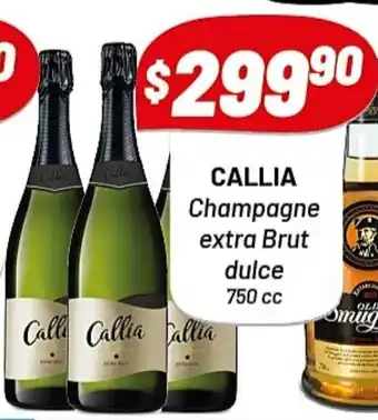 Almacor Callia Champagne extra Brut dulce 750cc oferta