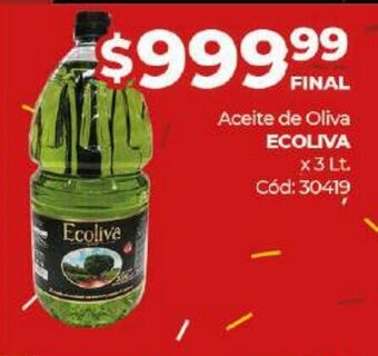 Diarco Ecoliva Aceite de Oliva x 3 Lt. oferta