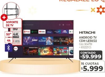 Naldo Lombardi Hitachi Android TV CDH-LE50/22 oferta