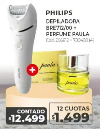 Naldo Lombardi Philips Depiladora Bre712/00+ Perfume Paula oferta