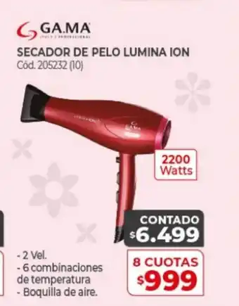 Naldo Lombardi Gama Secador De Pelo Lumina Ion 2200 Watts oferta