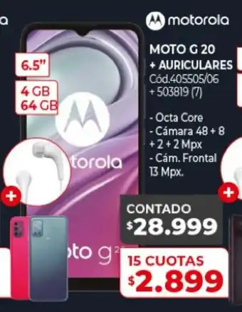 Naldo Lombardi motorola Moto G 20 + Auriculares 6.5" 4 GB 64 GB oferta