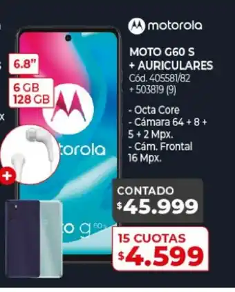 Naldo Lombardi motorola Moto G60 S + Auriculares 6.8" 6 GB 128 GB oferta