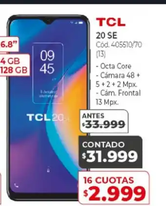 Naldo Lombardi TCL 20 SE 6.8" 4 GB 128 GB oferta