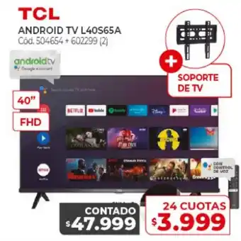 Naldo Lombardi TCL Android TV L40565A 40" FHD oferta