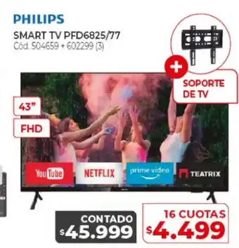 Naldo Lombardi Philips Smart TV PFD6825/77 43" FHD oferta