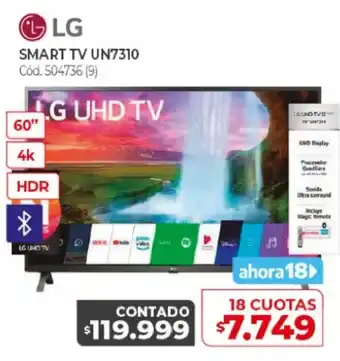 Naldo Lombardi LG Smart TV UN7310 60" 4 K HDR oferta
