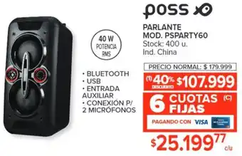 Carrefour POSS PARLANTE MOD. PSPARTY60 oferta