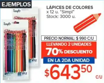 Carrefour LÁPICES DE COLORES x 12u oferta