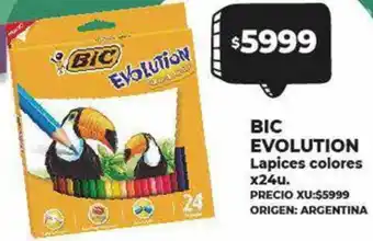 Supermayorista Vital BIC EVOLUTION Lapices colores x 24u oferta