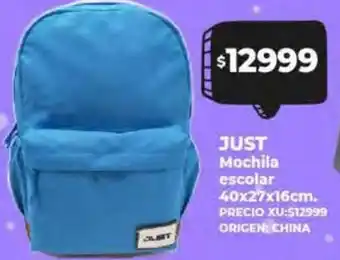 Supermayorista Vital JUST Mochila escolar 40x27x16cm oferta