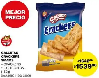 Atomo Conviene GALLETAS CRACKERS SMAMS 150g oferta