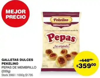 Atomo Conviene GALLETAS DULCES PEKELINO PEPAS DE MEMBRILLO 200g oferta