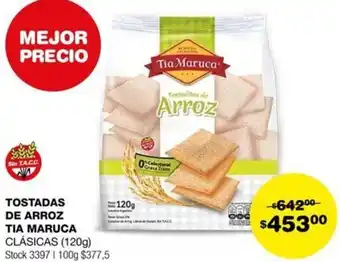 Atomo Conviene TOSTADAS DE ARROZ TIA MARUCA CLÁSICAS 120g oferta