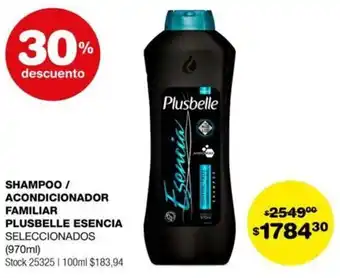 Atomo Conviene SHAMPOO / ACONDICIONADOR FAMILIAR PLUSBELLE ESENCIA SELECCIONADOS 970ml oferta