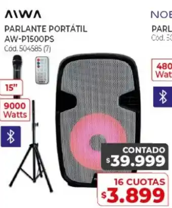 Naldo Lombardi Parlante Portátil AW-P1500PS oferta