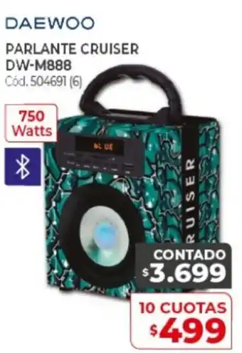 Naldo Lombardi Daewoo Parlante Cruiser DW-M888 oferta
