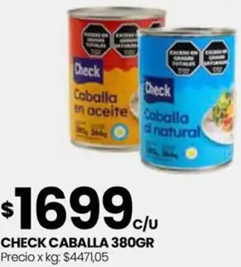 Punto Mayorista CHECK CABALLA 380GR oferta