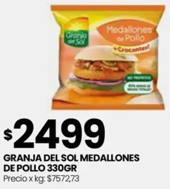 Punto Mayorista GRANJA DEL SOL MEDALLONES DE POLLO 330GR oferta
