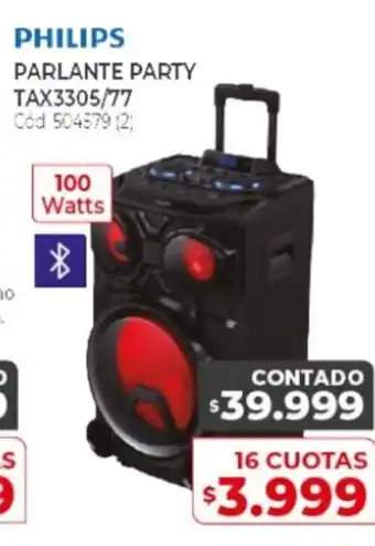 Naldo Lombardi Philips Parlante Party TAX3305/77 oferta