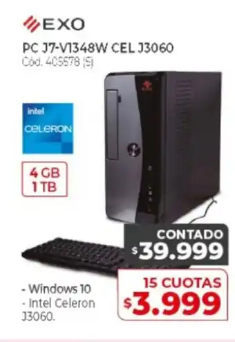 Naldo Lombardi Exo PC J7-V1348W Cel J3060 oferta