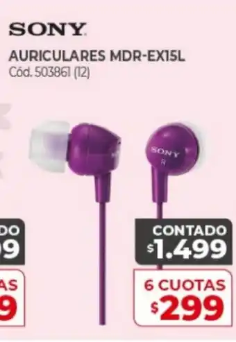 Naldo Lombardi Sony Auriculares MDR-EX15L oferta